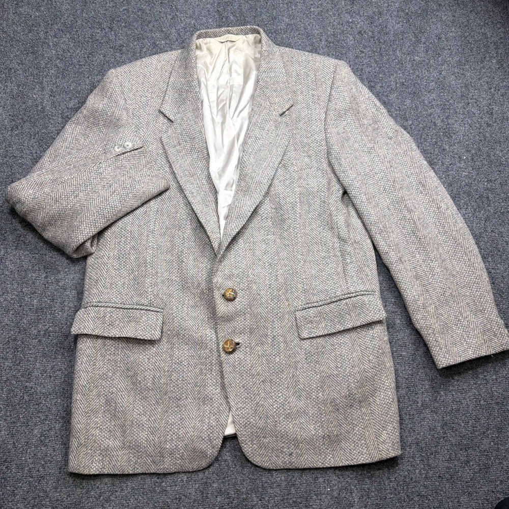 Vintage 70's LEVI STRAUSS Tweed Herringbone Sport Coat Blazer Men's 44L RARE!!